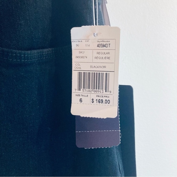 NYDJ Sz 6 Reg Straight High Rise Lift Tuck Technology Black  Jeans NEW - Picture 2 of 16